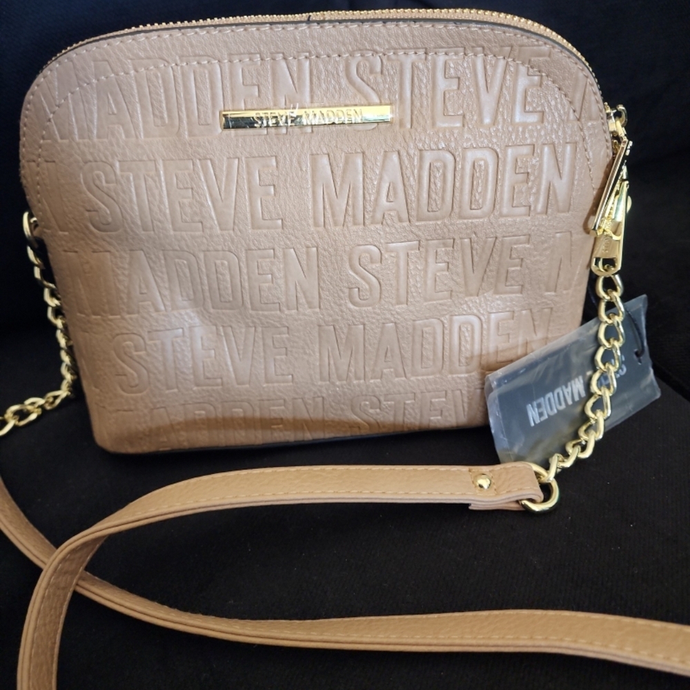 Steve Madden Embossed Tan Crossbody Bag